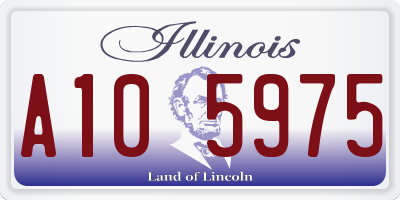 IL license plate A105975
