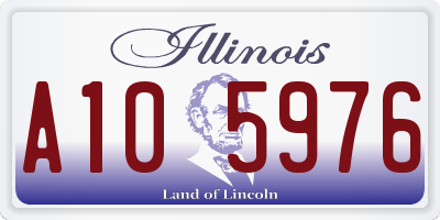 IL license plate A105976