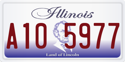 IL license plate A105977