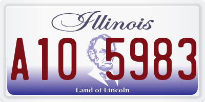 IL license plate A105983