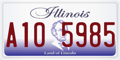 IL license plate A105985