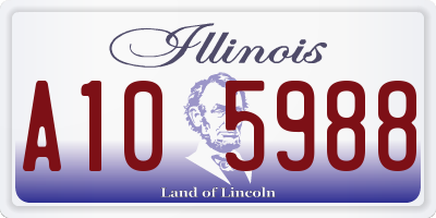 IL license plate A105988