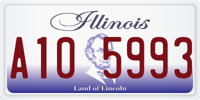 IL license plate A105993