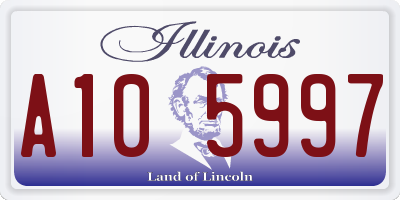 IL license plate A105997