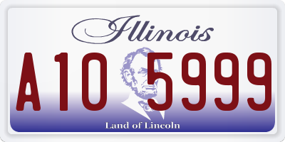 IL license plate A105999