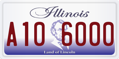IL license plate A106000