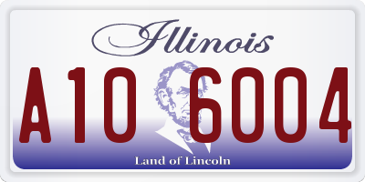 IL license plate A106004