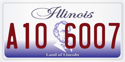 IL license plate A106007