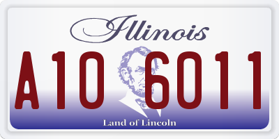 IL license plate A106011