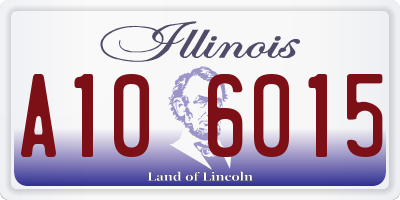 IL license plate A106015