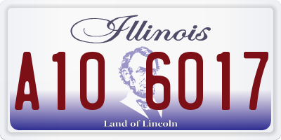 IL license plate A106017
