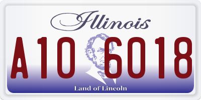 IL license plate A106018