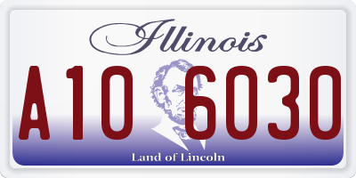 IL license plate A106030