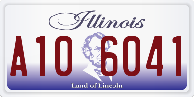 IL license plate A106041