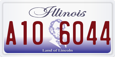 IL license plate A106044