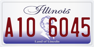 IL license plate A106045