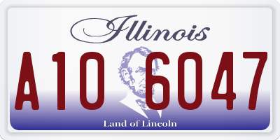 IL license plate A106047