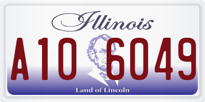 IL license plate A106049