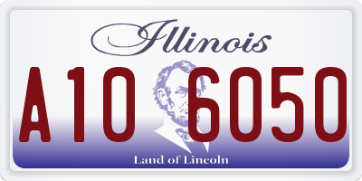 IL license plate A106050