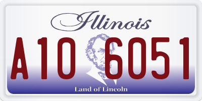 IL license plate A106051