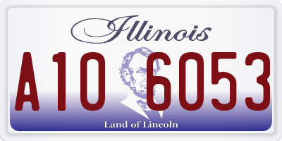 IL license plate A106053