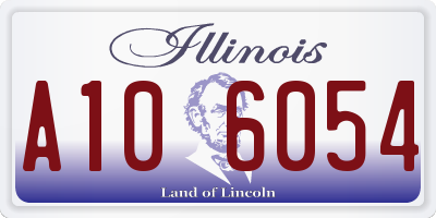 IL license plate A106054