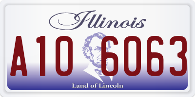 IL license plate A106063