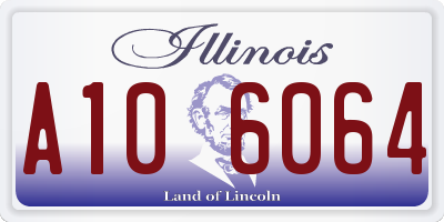IL license plate A106064