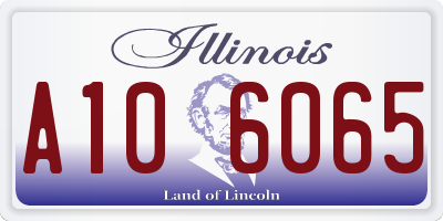 IL license plate A106065