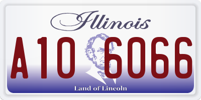 IL license plate A106066