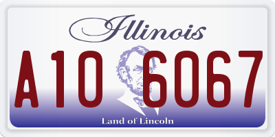 IL license plate A106067