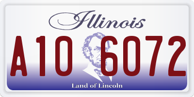 IL license plate A106072