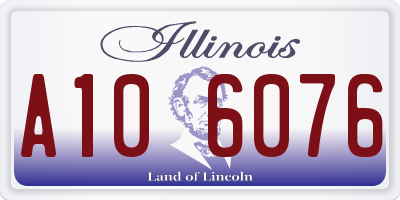 IL license plate A106076