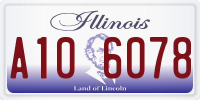 IL license plate A106078