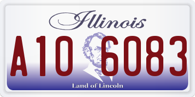IL license plate A106083