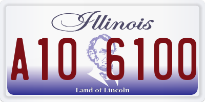 IL license plate A106100
