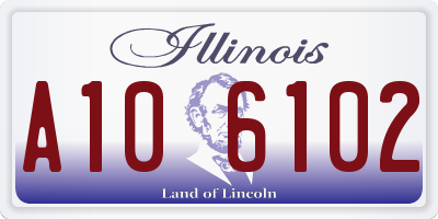 IL license plate A106102