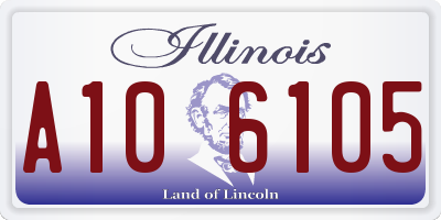 IL license plate A106105