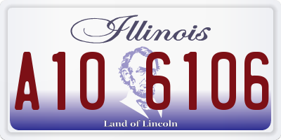 IL license plate A106106