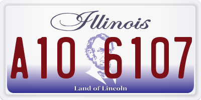IL license plate A106107