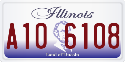 IL license plate A106108