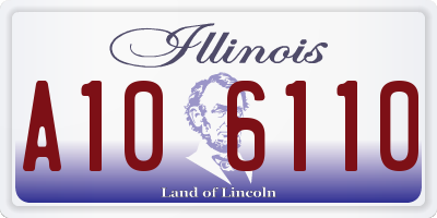 IL license plate A106110