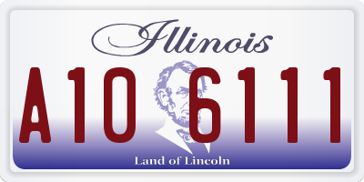 IL license plate A106111