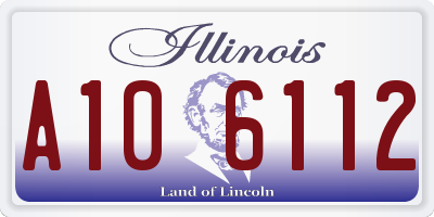 IL license plate A106112