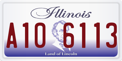 IL license plate A106113