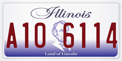 IL license plate A106114
