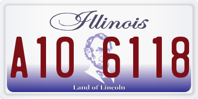 IL license plate A106118