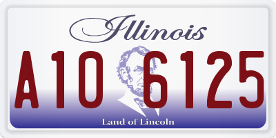 IL license plate A106125