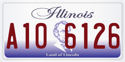 IL license plate A106126