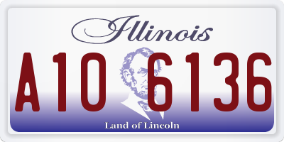 IL license plate A106136